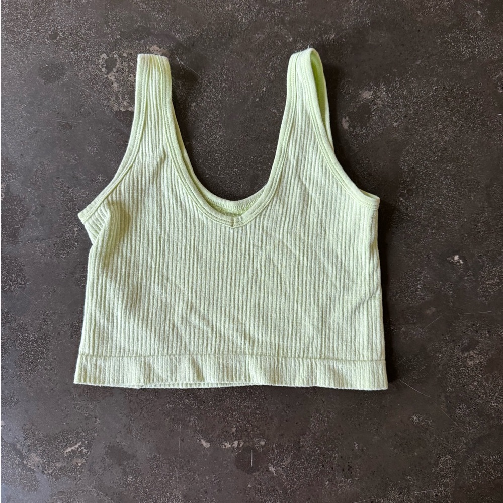 Urban Outfitters Mint Ribbed Crop Top